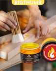 Wood Burning Gel Kit 4 OZ | Heat Activated Non-Toxic Paste for DIY Crafting, with Mini Scraper, Template Sticker, Paint Brush - Accurately & Easily Burn Designs on Wood, Canvas, Denim