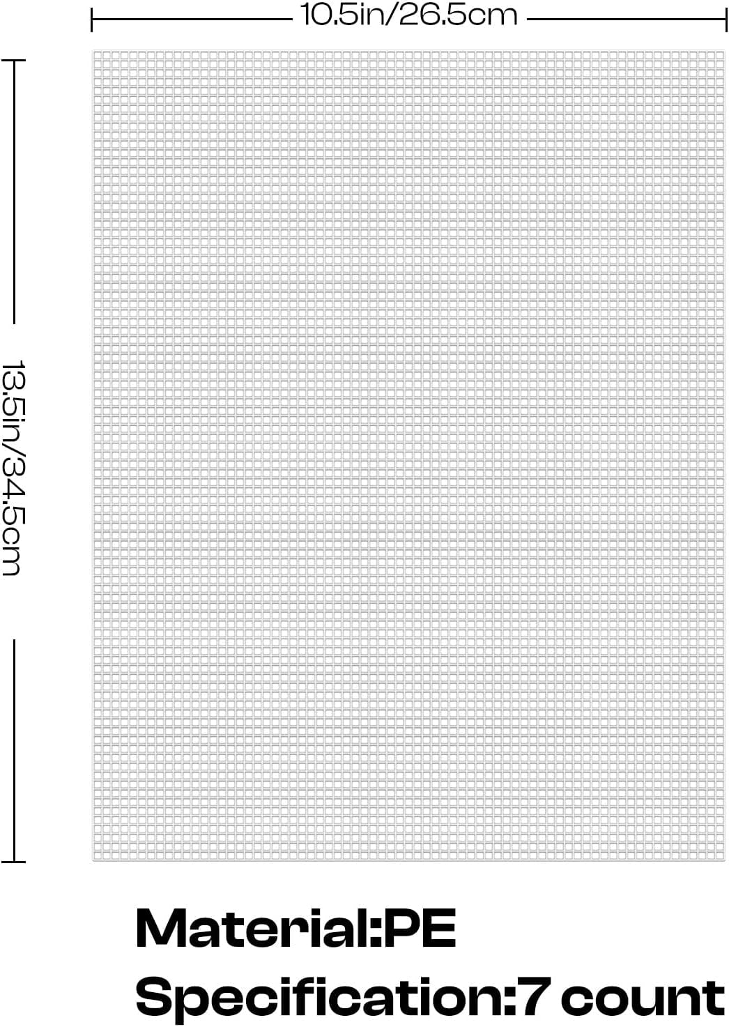 4 Pieces 7 Count Plastic Canvas Sheets 10.5 X 13.5 Inch Plastic Mesh, Plastic Mesh Sheet, Eye Mesh for Embroidery, Acrylic Yarn Crafting, Knit Crochet Projects and Make Dividers