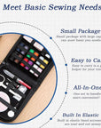 Sewing Kit,Sewing Bag Set, Portable Sewing Kit - DIY Supplies with Accessories, Ideal for Adults, Beginners, Travelers and More. Includes Black Handbag.