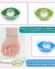 Clay Bead Spinner,Seed Beads Kit with 3 Pcs Quick Changed Trays,Beading Needles for Jewelry Making (Wooden)