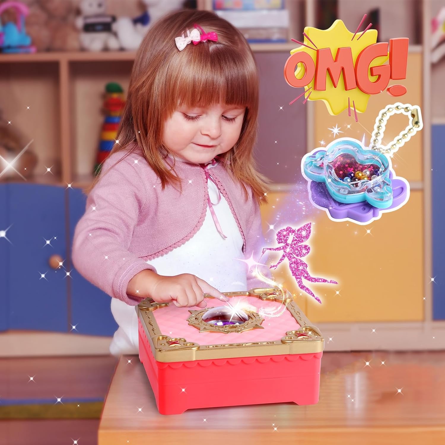 Girl Toys Craft Kit Magic Jewelry Making Kit,Kids DIY Magic Box,3D Magic DIY Kits for Girls 146 Pcs,Little Magic Mixie,Jewelry Craft Kits for Girls Ages 6+,Girls Birthday Gifts
