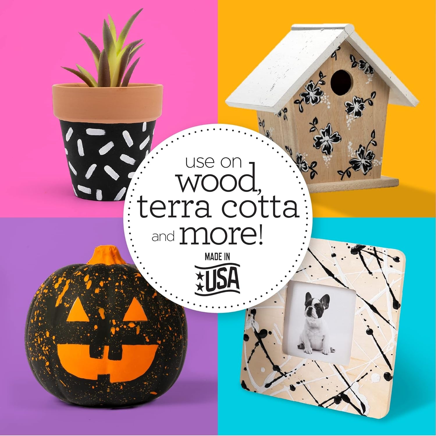 PROMOABWB Set Featuring 2 White Black Acrylic Paint Colors, 16 Fl Oz (Pack of 2), Multi