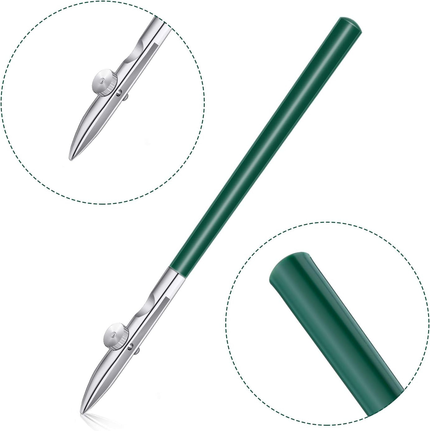 6 Pieces Art Ruling Pen 3 Sizes Masking Fluid Pen and 50 X 35 X 5 Mm Glue Residue Eraser, Ruling Ink Pen Set for Watercolor Drawing Mounting Art Artists Supplies (Green)
