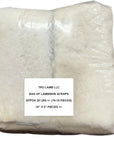 Sheepswool Leather Remnants, Sheep Leather and Wool, Lambs Wool Scrap Appoximately 16-18 Pieces 10" X 5" (Aprox. 2LBS)