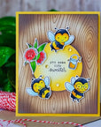 Bees and Strawberries and Sunflowers Stamps and Dies Set for Card Making,Clear Stamps and Metal Cutting Dies Sets for Scrapbooking DIY Album Card Making Supplies