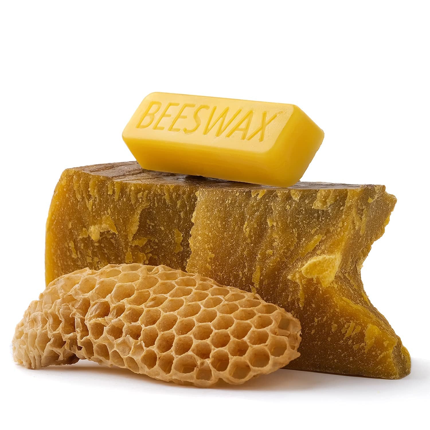 Eco Lux 8 Yellow Beeswax Blocks 100% Pure Natural Organic Bees Wax 6.5Oz