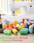 100Pcs Bobbins Sewing Threads Kit, 500 Yard per Polyester Thread Spools, Prewound Bobbins with Case, Sewing Threads for Sewing Machine, Sewing Supplies for Hand, Travel, DIY and Home, 50 Colors