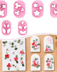 Polymer Clay Cutters - Mini Clay Cutters for Polymer Clay Earrings Making, 6 Shapes Floral & Leaf & Butterfly Micro Clay Cutters, Clay Cutters for Polymer Clay Jewelry