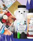 Precision Craft Glue -The Bundle - 4Fl Oz and 11Fl Oz Refill Bear - Tip Kit Included - Wrinkle Resistant - Flexible and Crack Resistant - Strong Hold Adhesive - Made in USA