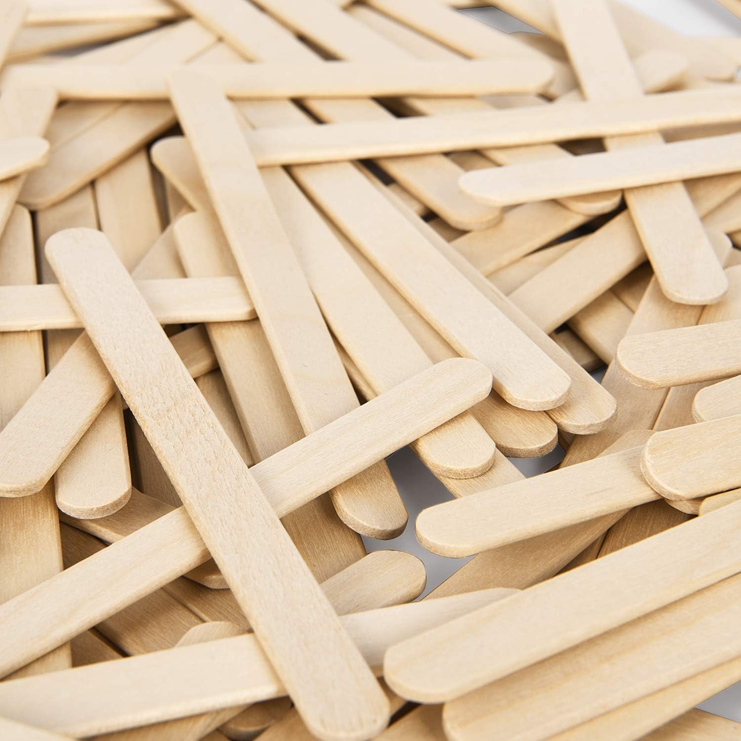 1000Pcs Popsicle Sticks, Natural Wooden Food Grade Craft Sticks, 4-1/2 Inch Great Bulk Ice Cream Sticks for Craft Project, Home Decoration