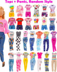 57 Pack Doll Clothes and Accessories 5 Fashion Dresses 4 Tops 4 Pants Outfits 3 Wedding Gown Dresses 3 Swimsuits Bikini 5 Mini Dresses, 10 Hangers 15 Shoes Computer Cosmetic for 11.5 Inch Doll