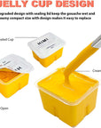 Gouache Paint Set, 56 Colors X 30G Unique Jelly Cup Design in a Carrying Case Perfect for Artists, Gouache Opaque Art Supplies for Professionals, and More