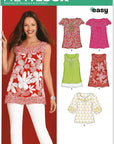 U06871A New Look Easy to Sew Misses' Pullover Tunic and Top Sewing Pattern Kit, Code 6871, Sizes 10-22