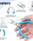 5 Packs Jewelry Pliers Set, Jewelry Making Tools with Needle Nose Pliers/Round Nose Pliers/Chain Nose Pliers/Bent Nose Pliers/Zipper Pliers, Jewelry Making Supplies Repair/Cut Kits for Crafting
