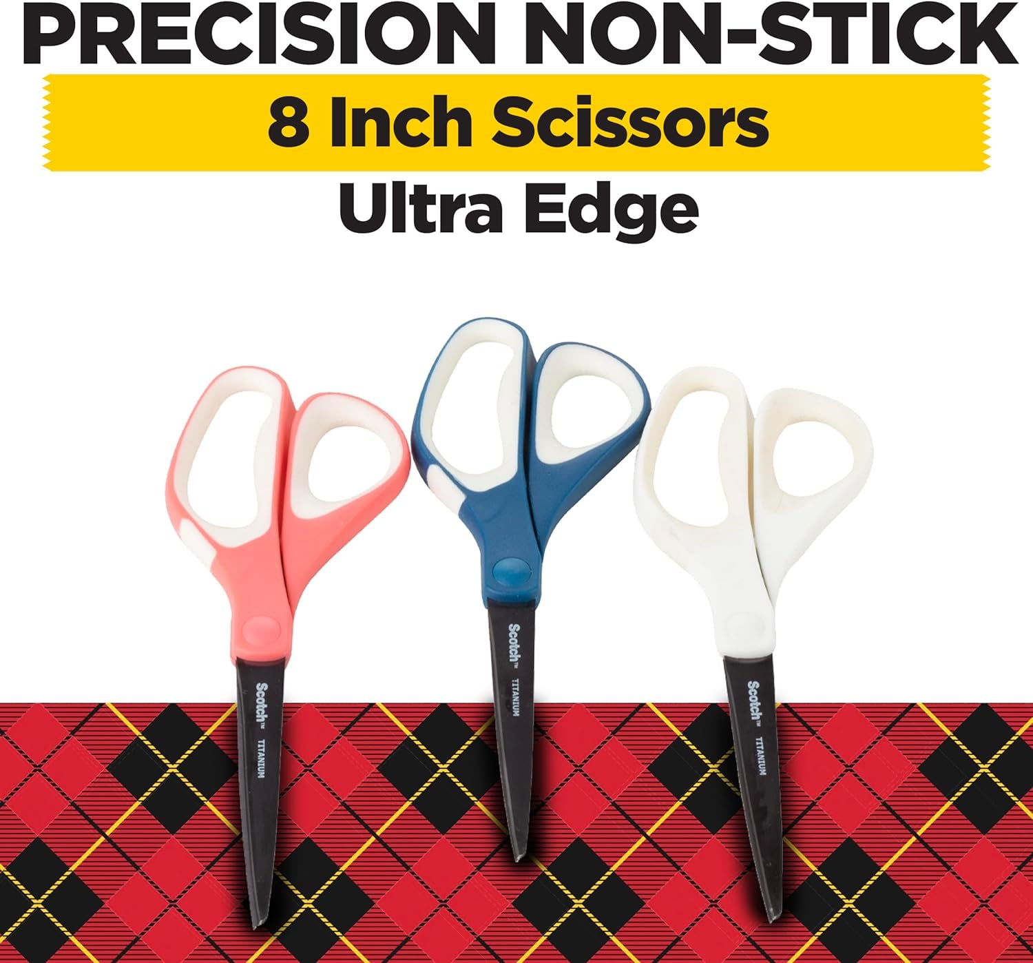 Brand Precision Ultra Edge Scissors, 8 Inch, 3-Pack (1458-3AMZ-ESF)