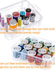 40 Brother Colors 500M Each Embroidery Machine Thread with Clear Plastic Storage Box for Embroidery Sewing Machine
