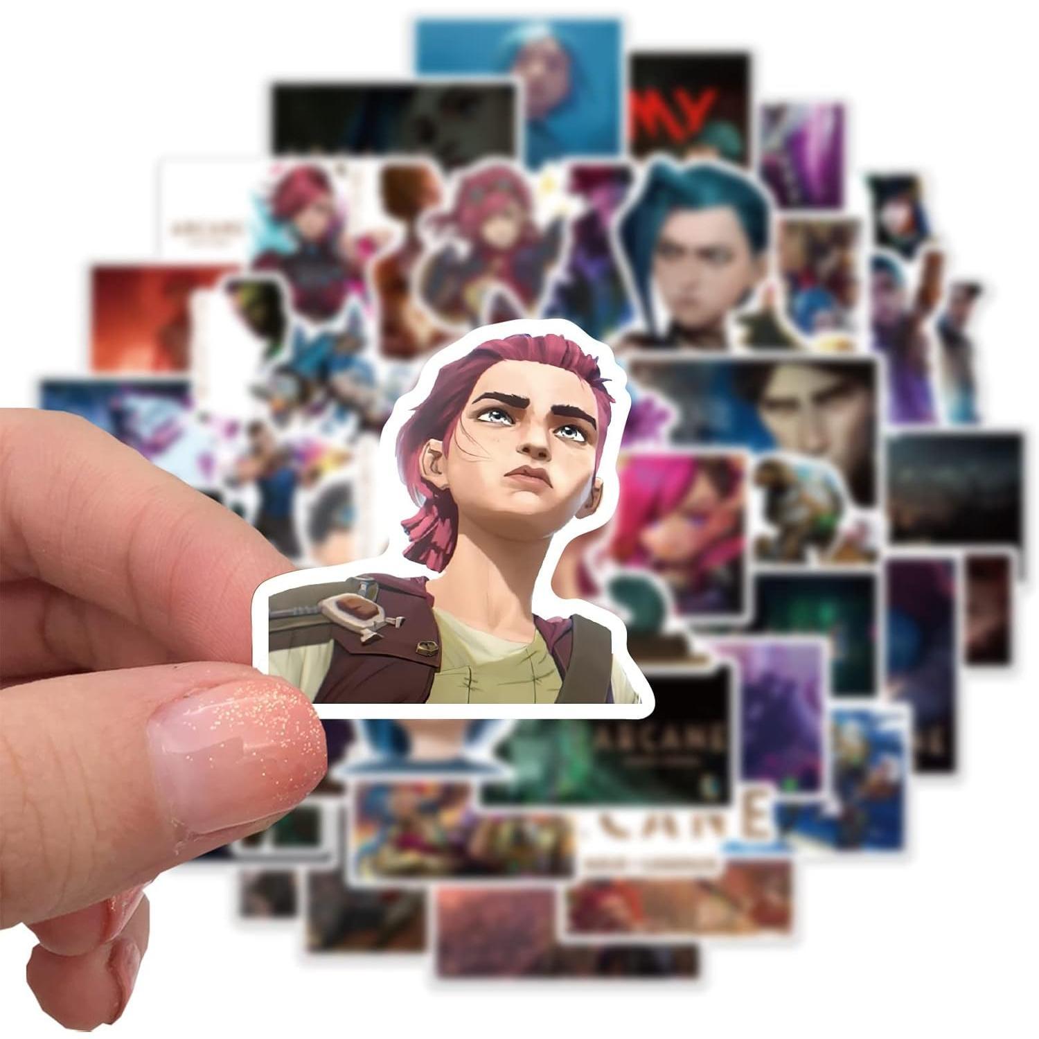 Arcane 50Pcs Stickers - Waterproof Vinyl for Laptops, Skateboards, Bikes, Bumper, and More, High-Quality Decals with 100% Free Exchange Guarantee
