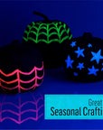 4 Bottle Multi-Surface Acrylic Paint Set, 2Oz, Neon Blacklight Colors