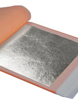 : Silver Leaf Transfer Sheets [25 Sheets, 3.75 Inch] - Aka Silver Foil Sheets, Real Silver Leaf Sheets for Painting, Silver Leaf Sheets for Craft, Silver Leaf Foil Sheets
