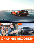 VANTRUE N4 3 Channel Dash Cam, 4K+1080P Dual Channel, 1440P+1080P+1080P Front Inside Rear Three Way Triple Car Dash Camera, IR Night Vision, Capacitor, 24 Hours Parking Mode, Support 256GB Max