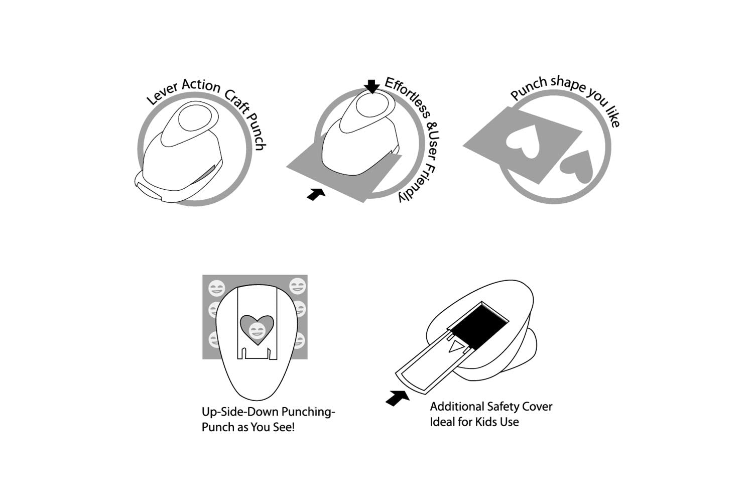 2 1/8 Inch Circle Lever Action Craft Punch for Paper Crafting Scrapbooking Cards