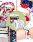 Stretchy Bracelet String, 2 Rolls 1Mm Sturdy Elastic String for Bracelets, Elastic Cord for Jewelry Making, Beading, Necklaces and Crafts