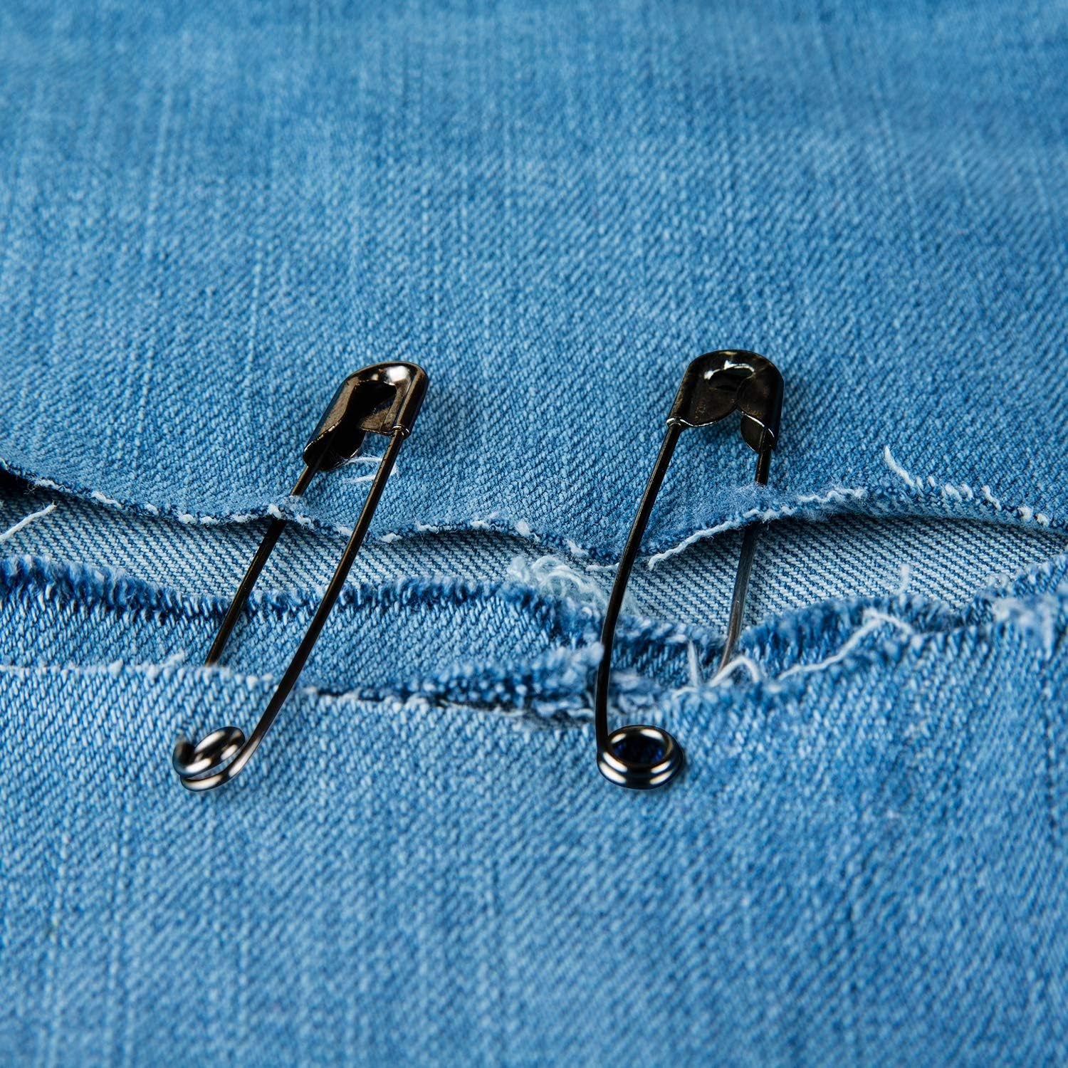 5 Sizes Black Safety Pins Assorted 25-55Mm Small and Large Safety Pins for Art Craft Sewing Jewelry Making in a PP Box (300 Pcs)