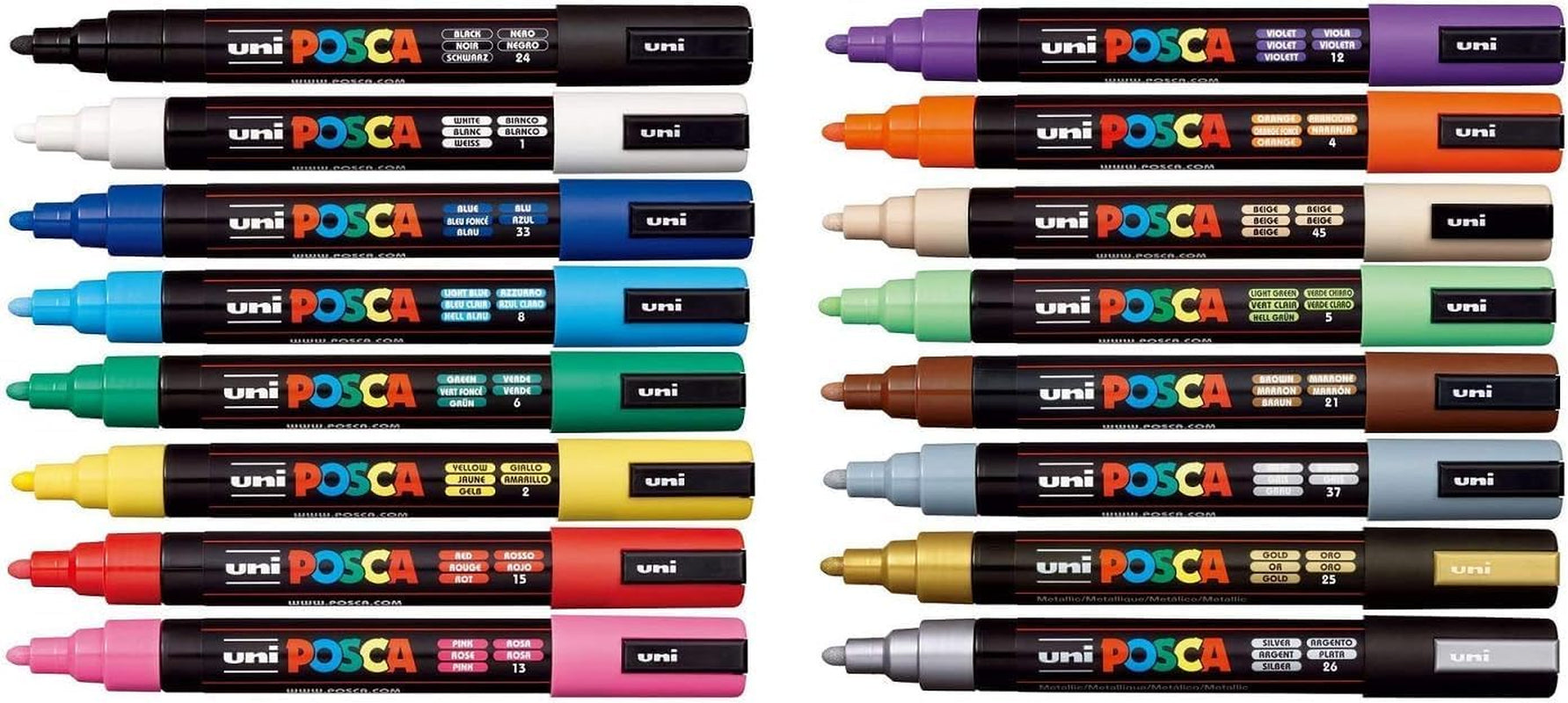 Paint Marker Pen - PC-5M Extra Fine 1.8-2.5 Mm, 16 Colors