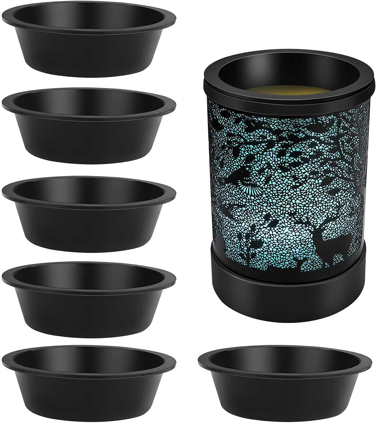 Silicone Wax Melt Warmer Liners for 4 Pieces, Reusable & Leakproof Liners, Wax Warmer Liner for Scented Wax, Designed for Electric Wax Warmers, Candle Warmer, Wax Melter and Wax Burner