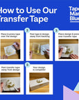 Transfer Tape for Vinyl, 24 Inch X 100 Feet, Clear Film with Medium-High Tack Adhesive. American-Made Application Tape for Vinyl Graphics