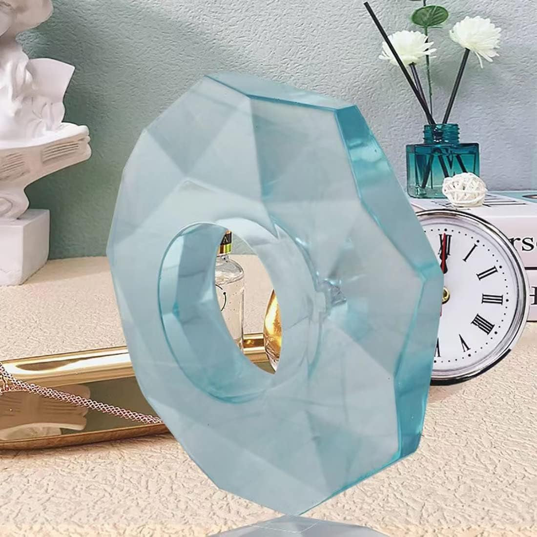 6Pcs Clock Parts for Clock Resin Mold,Clock Pieces for Clock Epoxy Casting Resin Mold