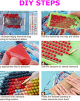 5D Diamond Painting Kits for Adults,Honey Bee Diamond Art Stained Glass Kits for Beginner DIY Diamond Dots Bead Art, Full round Diamond Painting Gem Art Wall Decor 12X12 Inch
