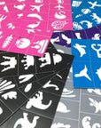 Face Painting Stencils for Kids, 200 Pieces Professional Reusable Body Paint Stencils Temporary Tattoos for Girls Boys Parties Sleepovers Birthday School Carnivals Halloween Christmas