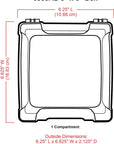 6953AB Clearview 6" X 6" Box Art & Craft Organizer, [1] Plastic Storage Case, Clear