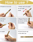 Paint Pen Gold Silver Metallic Permanent Acrylic Markers Set for Fabric Glass Rock Wooden Ceramic Leather Tire Painting, 0.7Mm Extra Fine Tip (3Pcs Gold+3Pcs Silver)