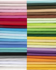 50Pcs 9.84" X 9.84" (25Cm X 25Cm) Cotton Fabric Bundle Precut Squares Fat Quarter for Patchwork Sewing DIY Craft Quilting Fabric (Bright Solid Colors)