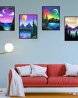 12 Pack Diamond Painting Kits for Adults 5D Diamond Art Kit Paint by Number for Beginners, DIY Paint with round Full Drill Diamonds Paintings Gem Art for Home Wall Decor Gift (12X16 Inch