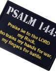 Tactical Psalm 144:1 BNW Patch Combat Badge Morale Applique Embroidered Fastener Hook & Loop Emblem