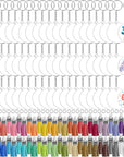 350Pcs Acrylic Keychain Blanks  Clear Acrylic Keychain Blanks for Vinyl with 60 Pcs Acrylic Blanks, 60 Pcs Keychain Tassels, 170 Pcs Jump Rings and 60Pcs Keychain Rings for DIY Keychain Craft