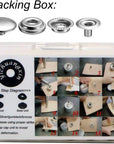 108Pcs 15Mm Stainless Steel Fastener Snap Press Stud Cap Button Marine Boat Canvas Line 24(4 Components, 27Pcs for Each)
