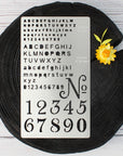 No.422 Metal Stencil, Tiny Letters, Pyrography, Wood Burning, 1 PC, Template, Engraving Wood and Patterns, Alphabet and Number, Lettering, Letting, Bullet Journaling