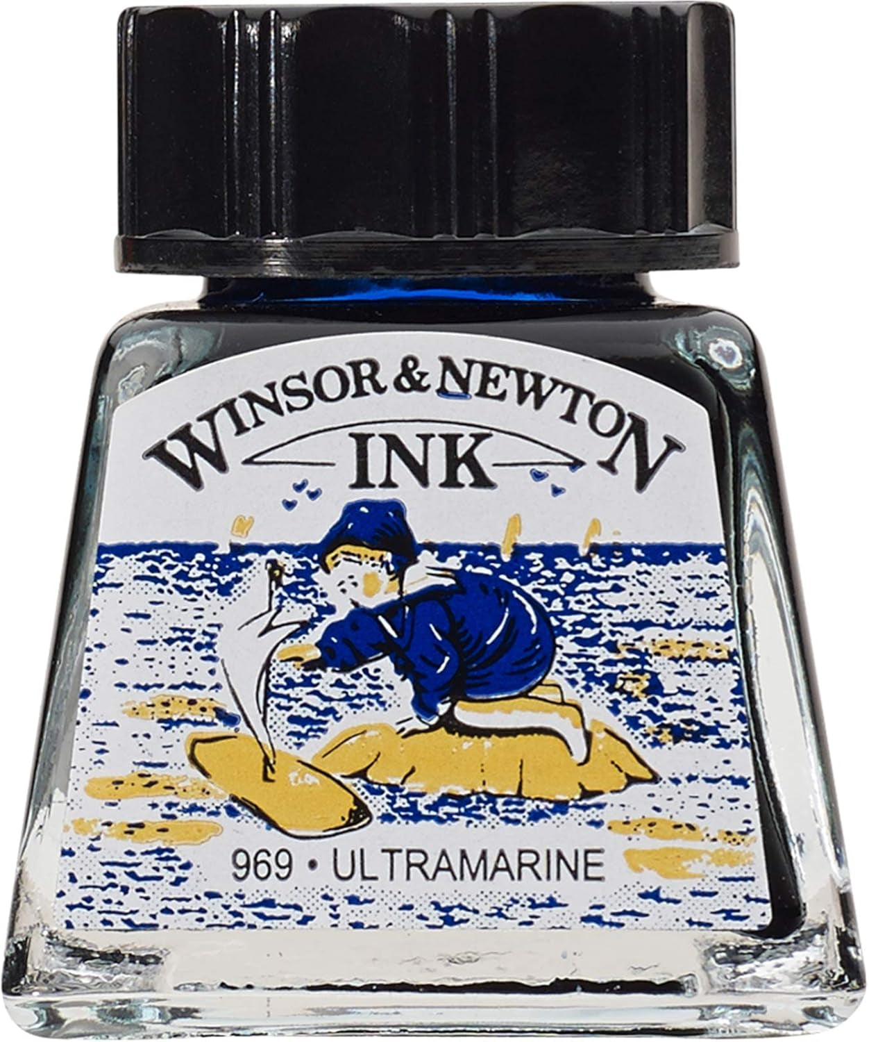Drawing Ink, 30Ml Bottle, Black Dropper Cap