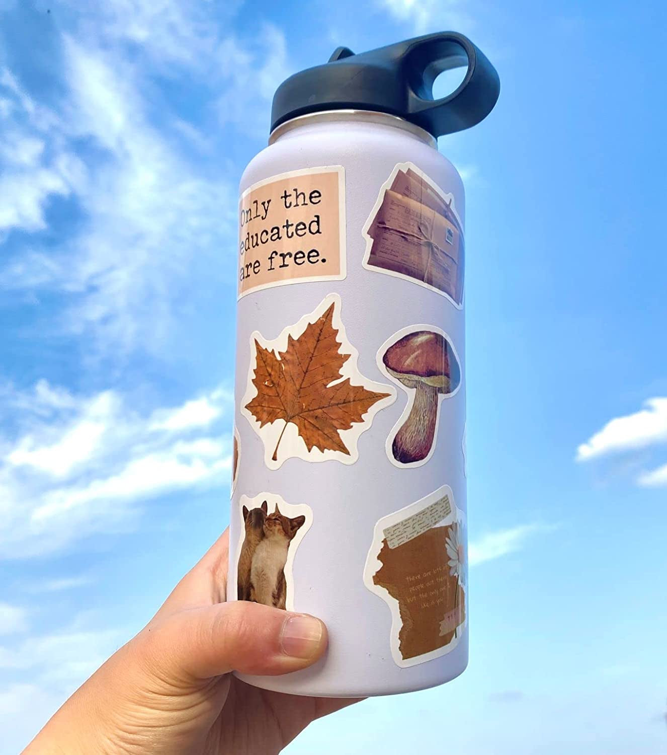 100 Pcs Vintage Stickers, Aesthetic Stickers for Water Bottle, Laptop, Scrapbook, Journaling, Waterproof Vinyl Stickers for Adults Teens