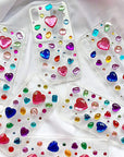 365Pcs round Jewels Stickers Gem Stickers Rhinestone for Crafts Sticker Gems Self Adhesive Bling Jewels, Multicolored