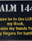 Tactical Psalm 144:1 BNW Patch Combat Badge Morale Applique Embroidered Fastener Hook & Loop Emblem