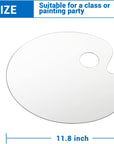 Acrylic Paint Palette Paint Pallet Clear Paint Tray Palette, Easy Clean Non-Stick Artist Pallet for Oil Watercolor Craft DIY Art Painting Palette, 2 PCS