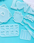 500G Random Resin Molds,Mystery Box Silicone Molds for Epoxy Resin,Blessing Bags Blind Box Moldes De Silicona Para Resina,Contains Pendants,Coasters,Trays,Letters and Other Random Moulds