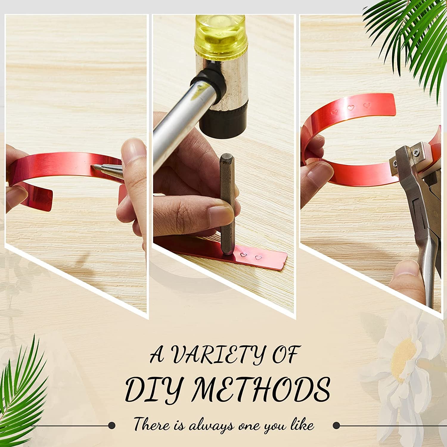 24 Pcs Anodized Aluminum Bracelet Blanks Metal Stamping Blanks Engraving Metal Stamp Bracelet Blanks for Bracelet Jewelry Making DIY Crafts Supplies, 7 X 0.5 X 0.05 Inches, 6 Colors