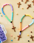 50 Pack Bulk Small Cross Set for Crafts, Wooden Cross Charms for Christian Baptism, Easter, First Communion, Rosary (1 X 2 In)