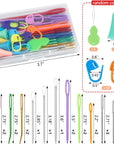 43 Pcs Yarn Needles Set, Assorted Yarn Needles Bent Tapestry Needle Weaving Needle Darning Needles Big Eye Blunt Knitting Needles with Stitch Markers for Knitting Crochet Kit